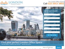 Tablet Screenshot of londonofficespace.com